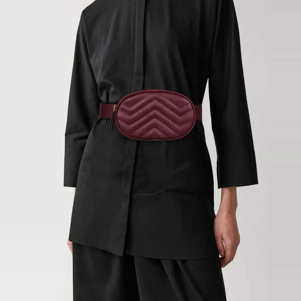 Geestock Fashion Women Waist Packs Bag for PU Leather Round Belt Bag Female Luxury Fanny Pack Crossbody Chest Bags Woman HandbagT251126