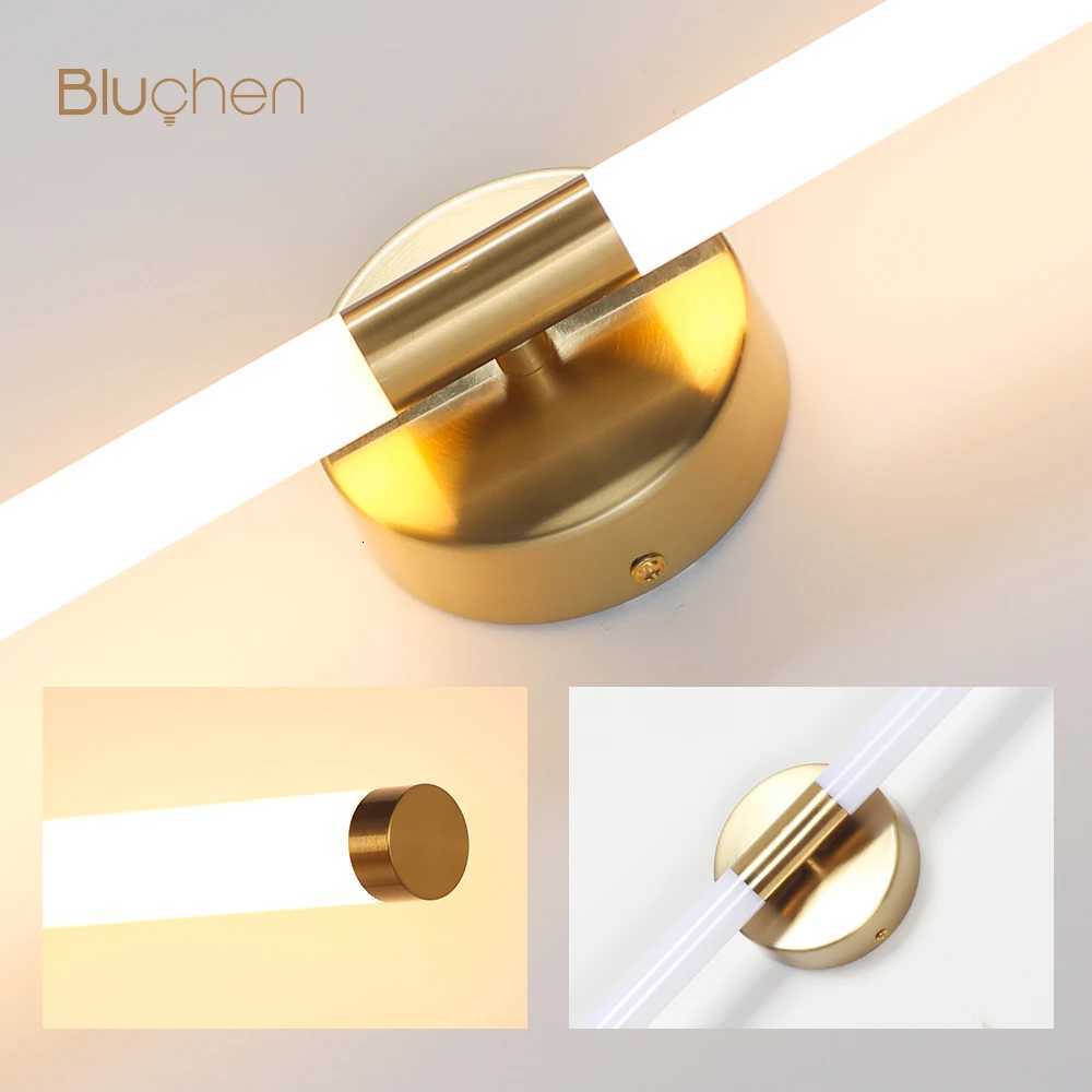 Designed Led Wall Lamp 400 550mm Wall Light Sconces Double Lampshade Up Down Bathroom Wall Lighting Fixture Golden Picture Light M251126