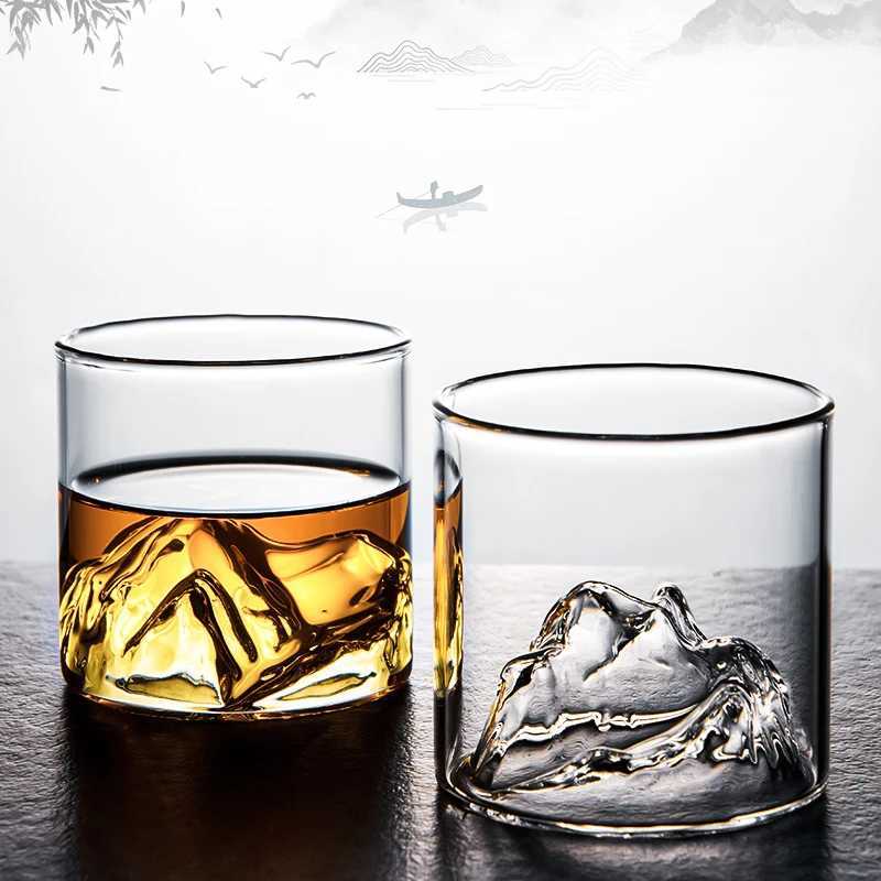 GIANXI Japanese Style Whisky Cup Shallow Transparency Mountain XO Wine Cup EDO Guanshan Whiskey Glass Creative Personty C251126