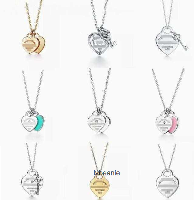 tiffamy and co necklaces pendant new designer love heartshaped gold silver s925 earrings wedding engagement gifts fashion jewelry necklac tiffanies tiffanyx KUW1