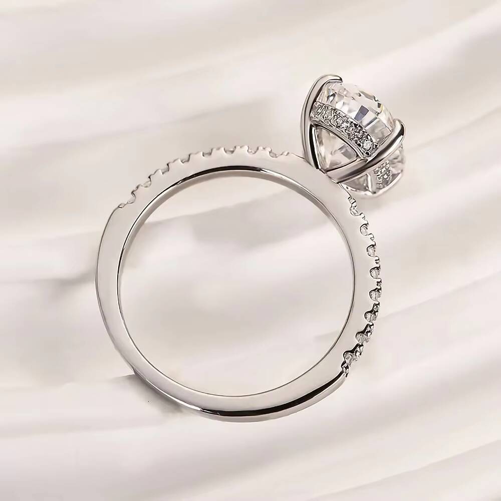 Gia Igi Certified Cvd HPHT 14k 18k Solid Gold White Gold Rings Engagement Jewelry Women Lab Grown Created Diamond Rings