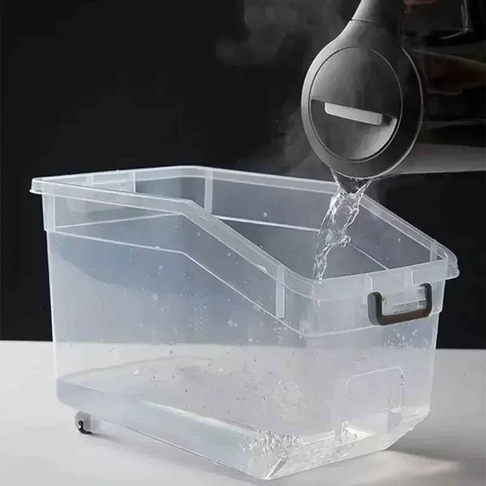 10kg Large Capacity Rice Storage Box Seal Food Dispenser Moisture-proof Thickened Flour Cereal Container Home Kitchen Organizers Y251126