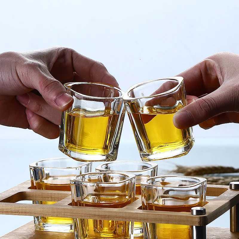 2pcs 45ml Glass Cups Love Shaped Cocktail Glass Creative Wine Glasses Bar Transparent Drinking Glasses Personzed Shot Glass C251126