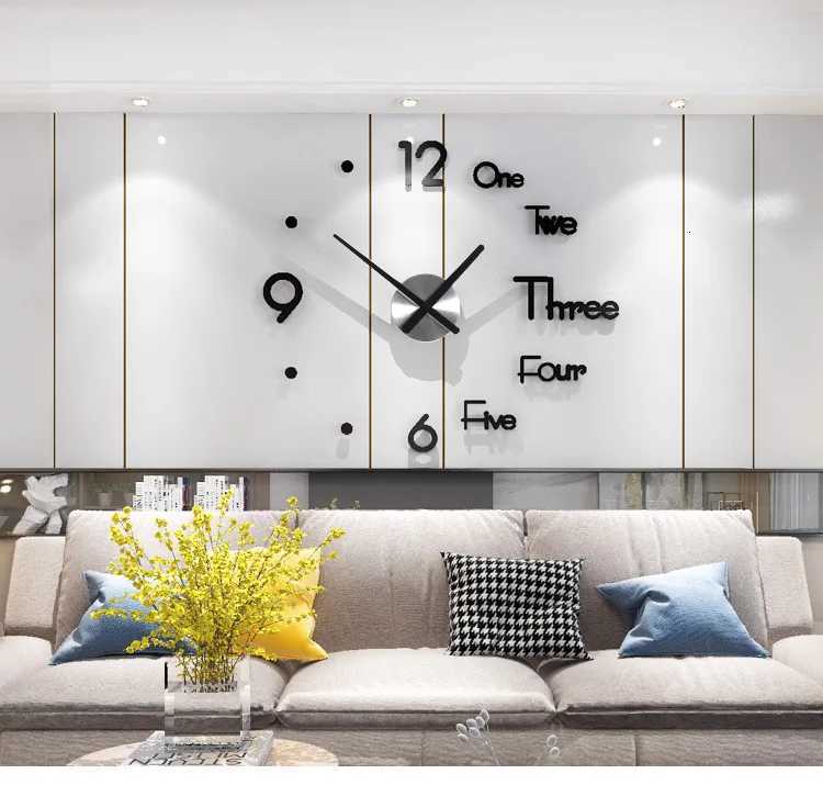 Oversized Creative Wall Clock Living Room Fashion Home Art DIY 1m C251126