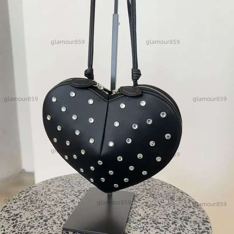 DHwanglijia Love Heart Shaped designer bag Bag High Quality Leather Shiny Red Bury Purse Fashion Shoulder Crossbody Ladies Marry Party Wallet