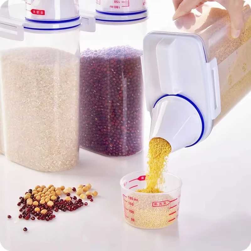 1pcs or 3pcs Moisture-proof Grain Jar Rice Jar Grain Storage Box Pet Food Bucket Storage Jar Sealed Bucket Filled Rice Bucket Y251126