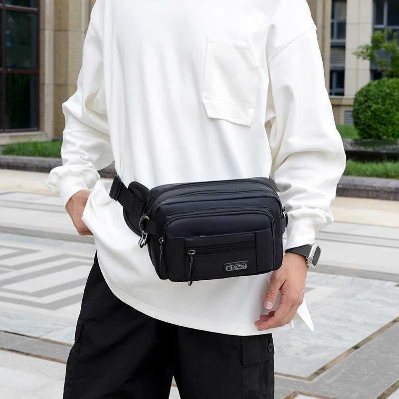 Mens waist bag multifunctional toolkit wear-resistant mobile phone bag running bag leisure outdoor sports waist bag large cT251126