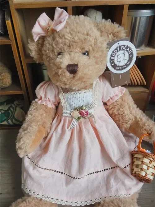 1pc 45cm cute Teddy Bear Plush Toys Stuffed Doll Teddy Bear with clothes kidz children gifts girl christmas presents C251202