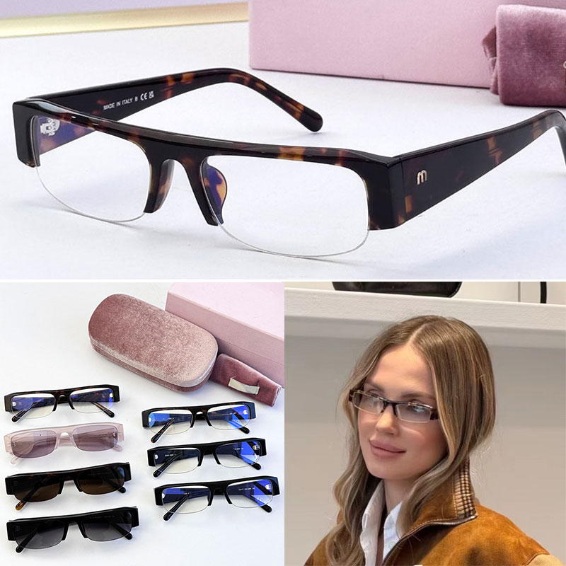 New Women Designer Vedette Sunglasses MUB07 Designer Womens Narrow Rectangular Frame Glasses 26SS Acetate Frame Sunglasses Outdoor Daily Wearing Eyeglass