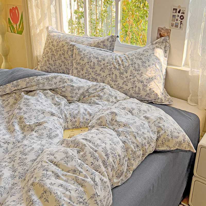 Christmas Pastel Fresh Floral Super Soft 100 Cotton Bedding Set 3Pcs-1 Duvet Cover 2 PillowcasesSkin-friendly ComfortableQuilt Cover Y251126