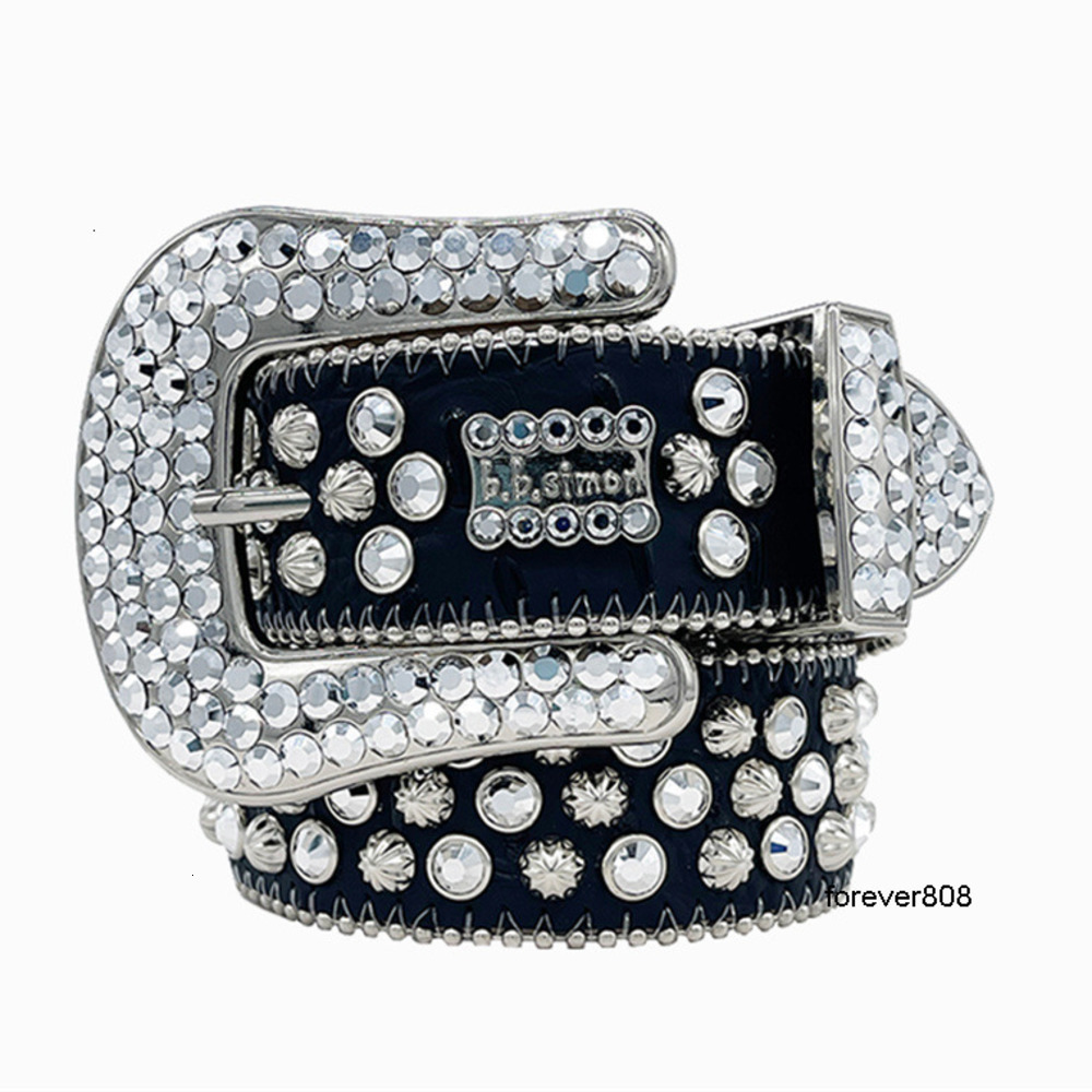 Belts Bb Belt Bb Simon Belt Mens and Womens Belt Shining Diamond Punk Hip Hop Belt Retro Shining Belt Pants Jeans 2026