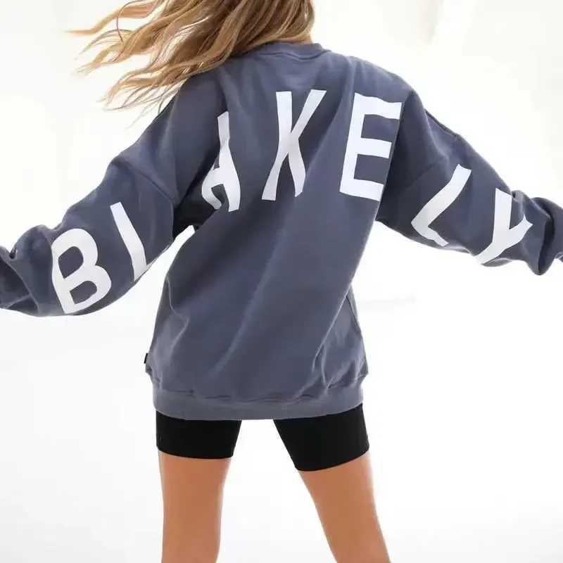 Y2K American Harajuku Clothing Thickened Fashion Letter Printing Pullover Sweatshirt Womens New Style Long Sleeve Sweatshirt J251136