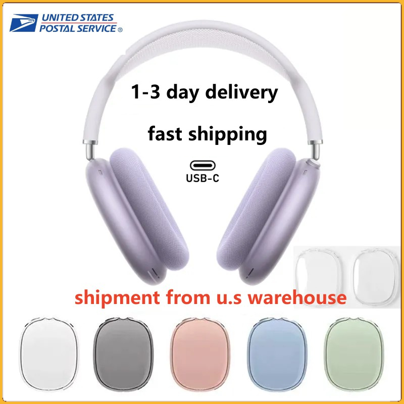 Top MAX ANC Metal Pro max 2 air pro 2 3 4 Headband Headphone Accessories Transparent Solid Silicone Waterproof Protective case air Maxs Headphones Smart Case