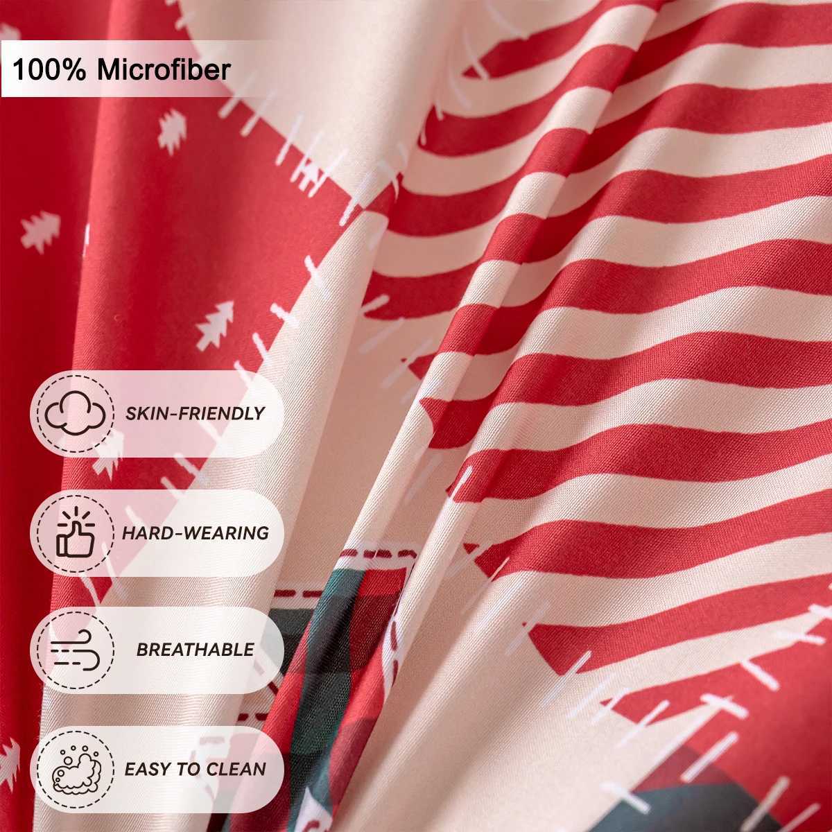 Christmas 3pcs/set Christmas Reindeer Snowman Bedding Set Includes 1 Duvet Cover And 2 Pillowcases Soft And Skin-Friendly Y251126