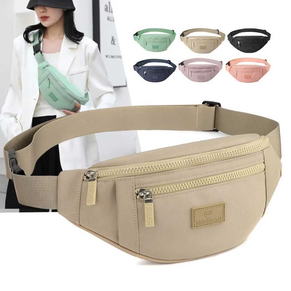 Oxford Cloth Shoulder Bag Solid Color Multi-layer Sports Phone Bag Anti-theft Large Capacity Business Cashier WalletT251126