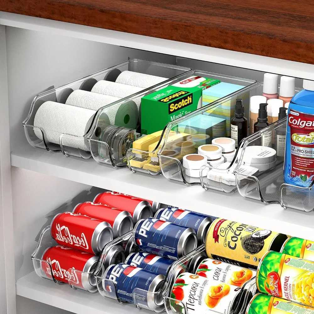 1/2pcs Kitchen Storage Cans Soda Cans Storage Cans Refrigerator Freezer Organizers Can Dispensers Kitchen Accessories Y251126