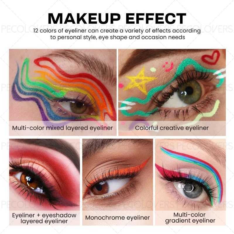 1 Pc Colorful Liquid Eyeliner High Pigment Eyeliner Pen Quick-dry Suitable for Concert Party Halloween Eye CosmeticsT251126