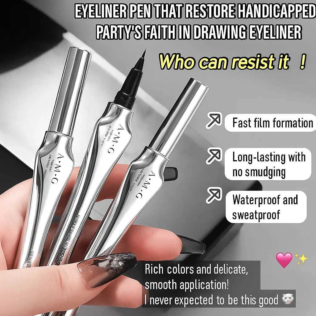 AMG Smooth Quick-Drying Eyeliner Pen Waterproof Smudge-Proof Long-Lasting Colorful Eyeliner PenT251126