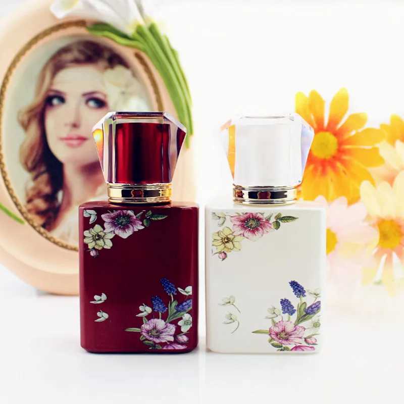 5/10pcs 50ml Square Glass Perfume Bottle Black/Pink/White/Red Spray Bottle Empty Fragrance Packaging Bottle Refillable C251126