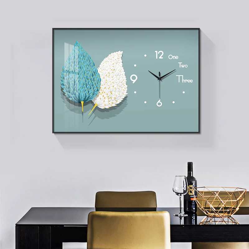 Large Size Abstract Aluminum Alloy Frame Artwork Wall Clock Muted Quartz Clock for Home Decorliving Roombed Room Dcor C251126