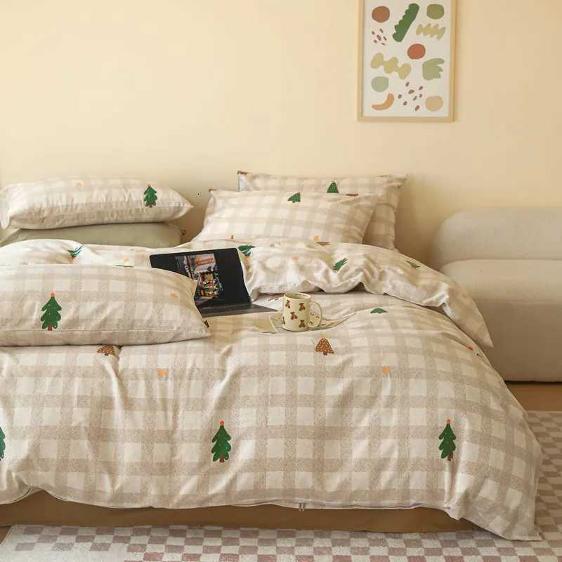 Christmas 100 Cotton Duvet Cover Christmas Tree Print Quilt Cover Soft Bedding 160x210 Comforter Cover housse de couette No Pillowcase Y251126
