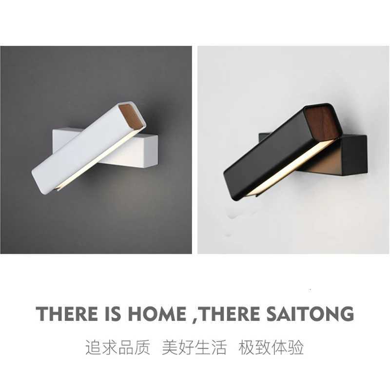 Nordic modern minimalist LED wall lamp rotatable bedroom bedside lamp reading lamp living room aisle wall lamp M251126
