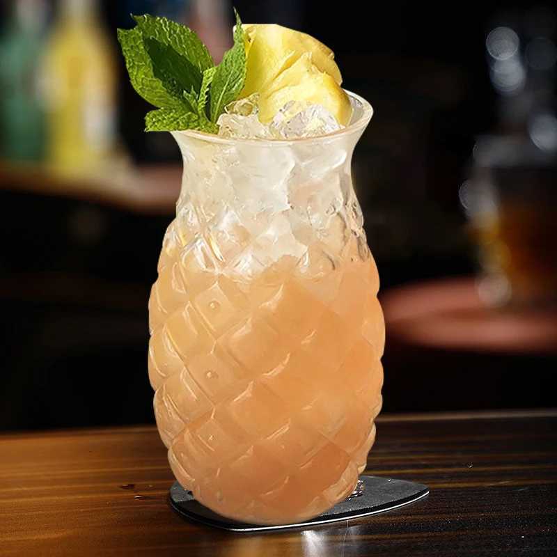1-2pcs/Set 480ml Pineapple Shaped Cocktail Glasses Wine Glass Cup For Home Bar Party Transparent Juice Glass C251126