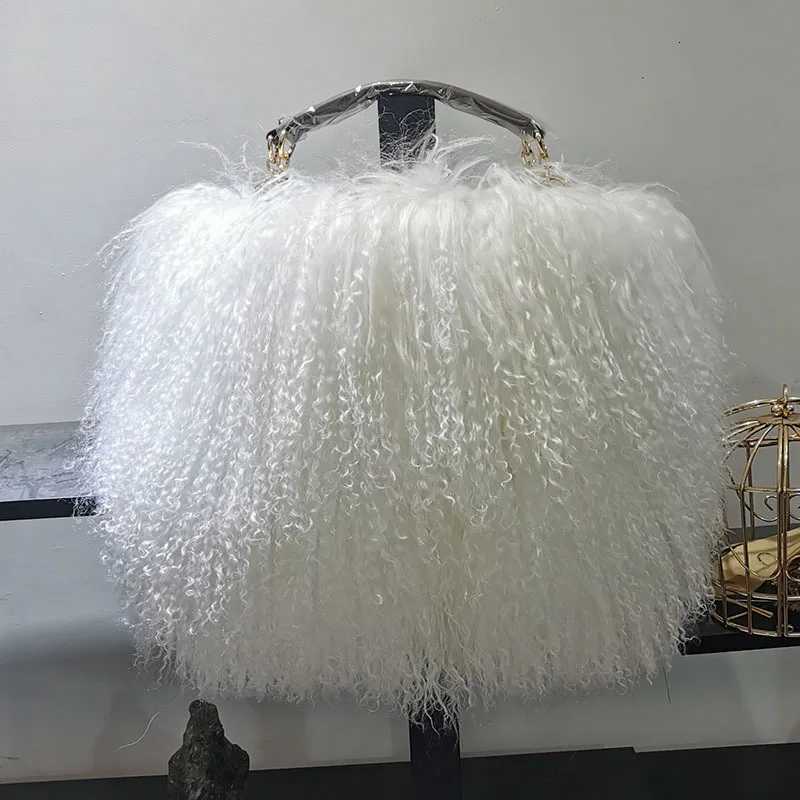 luxury Real Fur Chain Shoulder Bag for Women Designer Purses and Handbags Womens Party CluTCh Crossbody Bag High Quality K251125