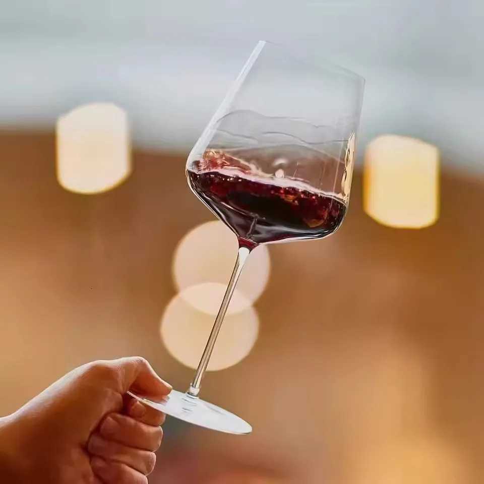 2PCS Zalto Style Upscale Banquet Crystal Handmade Wine Glass Extremely Thin Masterly Craft Perfect Flawless ics Goblet C251126