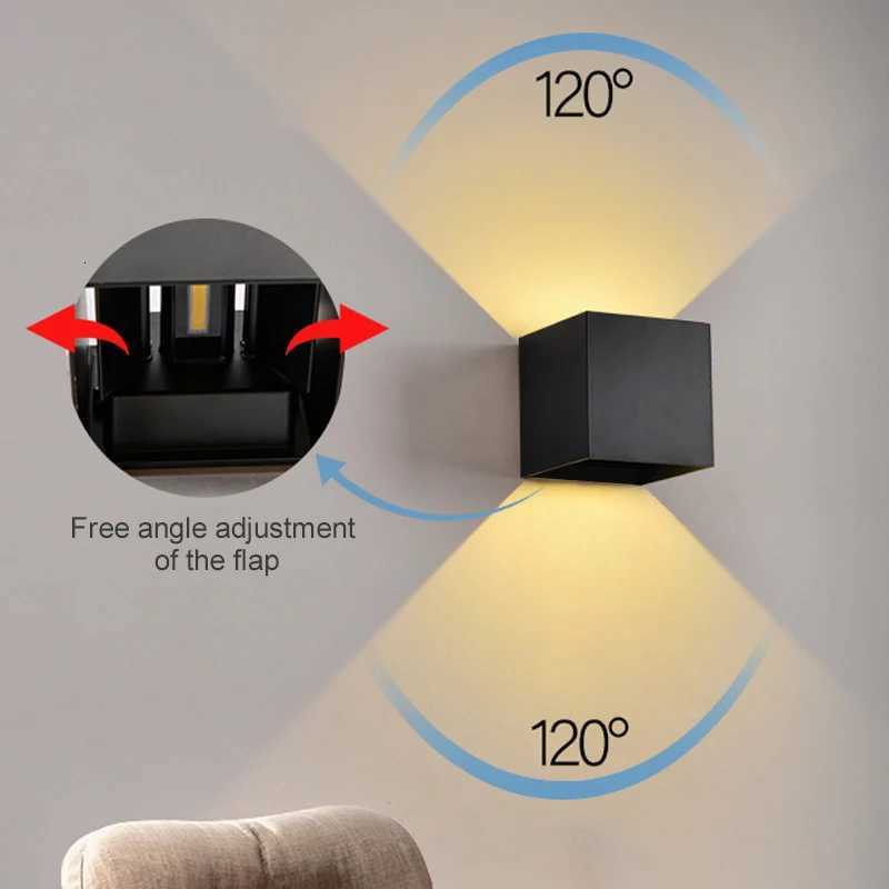 LED Wall Lamps 7W Cold White Warm White Waterproof Outdoor Interior Modern Nordic Square Wall Lights For Indoor Garden Corridors M251126