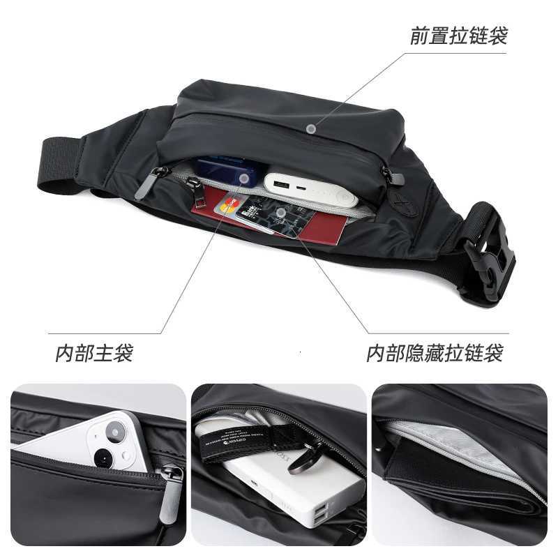 Waterproof Man Waist Bag Fashion Chest Pack Outdoor Sports Crossbody Bag Casual Travel Male Bum Belt BagT251126