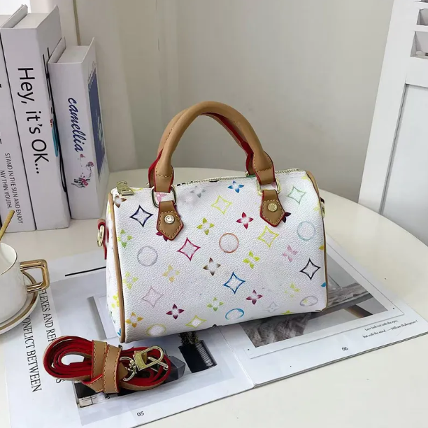 2025 women murakami shoulder bag leather takashi handbag designer tote rainbow colorful composite clutch crossbody wallets cherry blossom totes