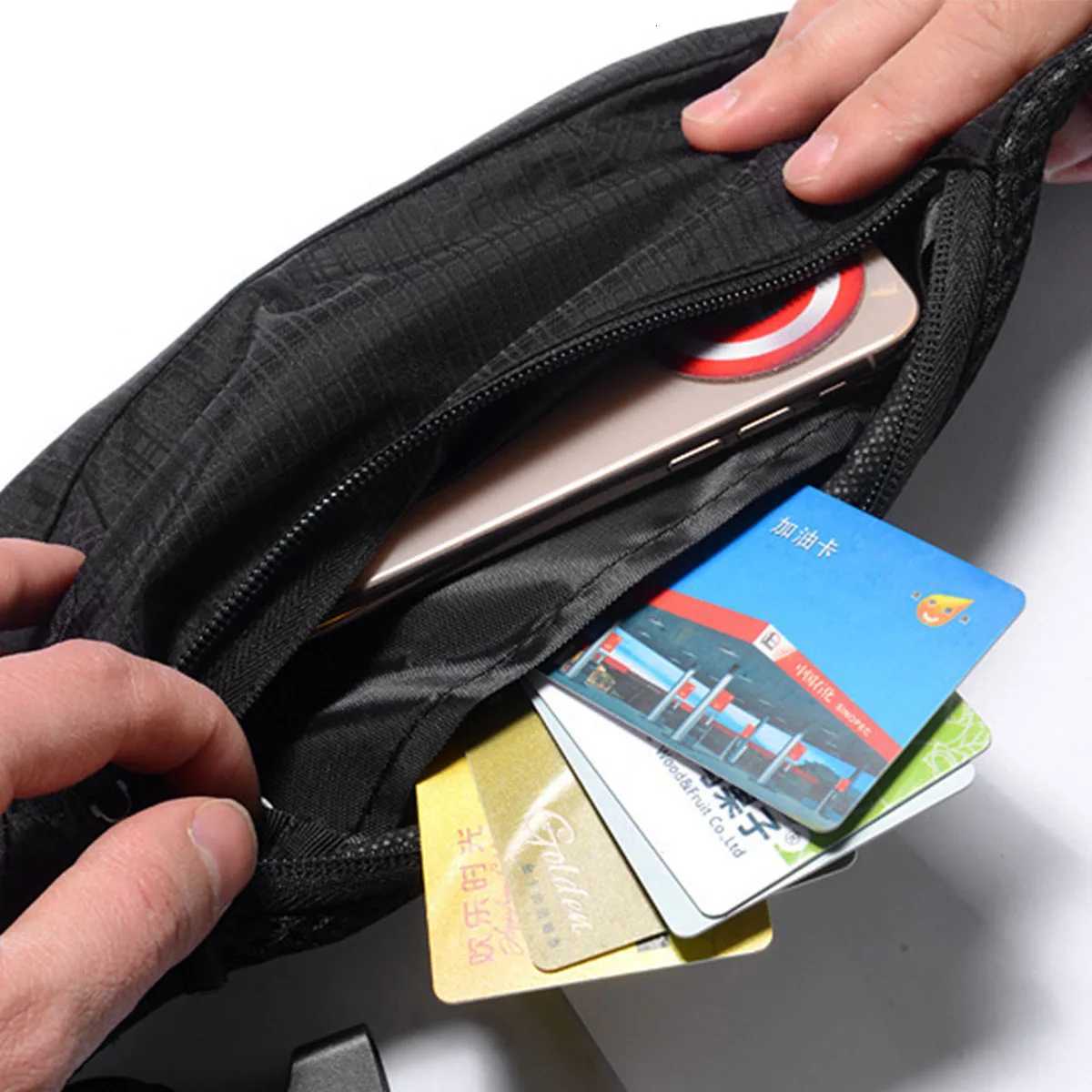 Outdoor Sports Fanny Pack Running Fitness Phone Waist Bag Water-Resistant Close-Fitting Nylon Waist Pouch for Active UseT251126