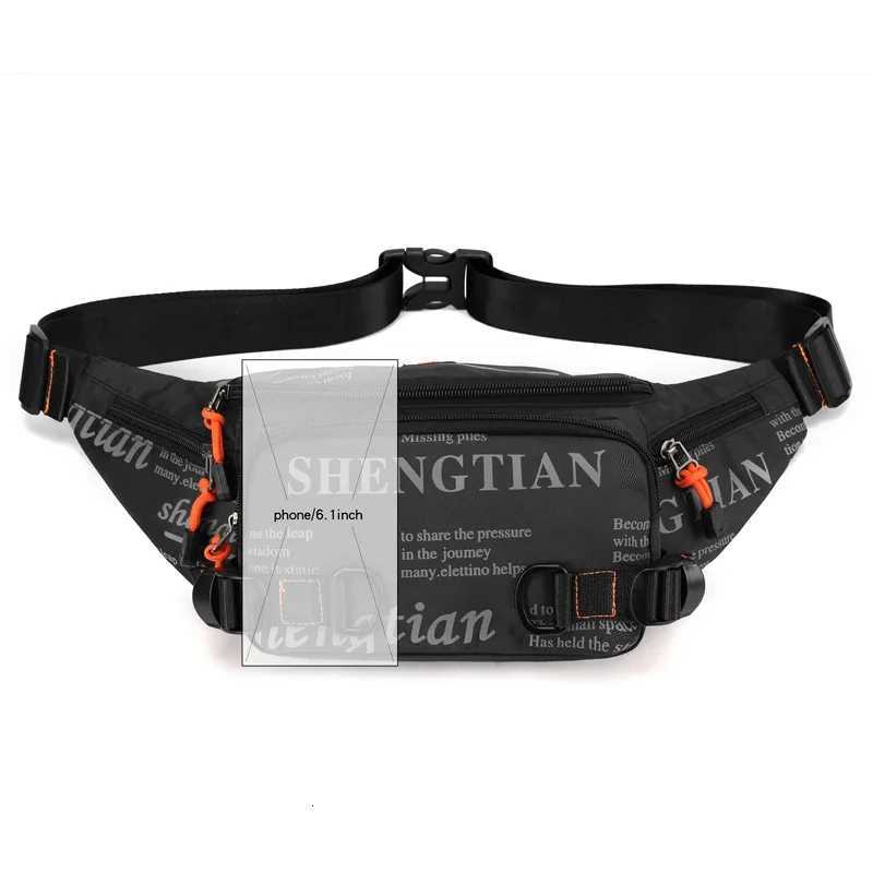 Mens Waterproof Nylon Waist Pack - Lightweight Running Belt Bag for Travel Sports Outdoor ActivitiesT251126