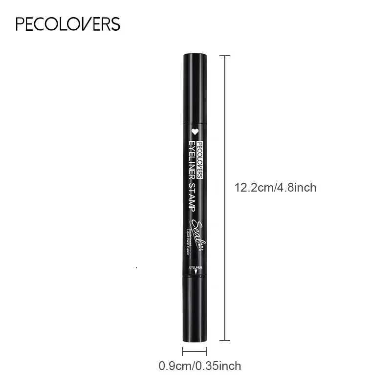 1PC Waterproof and Sweat-proof Eyeliner with Stamps - Quick Drying Smooth Application Multiple Patterns Gentle TextureT251126