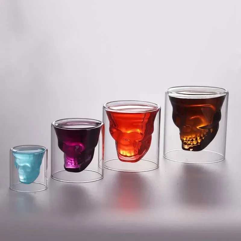 Lead Free Glass Creative Skull Cup Capacity Beer Cups Tea Mug Cocktail Wine Heat Resistant Coffee Mugs For Gift Wholesale C251126