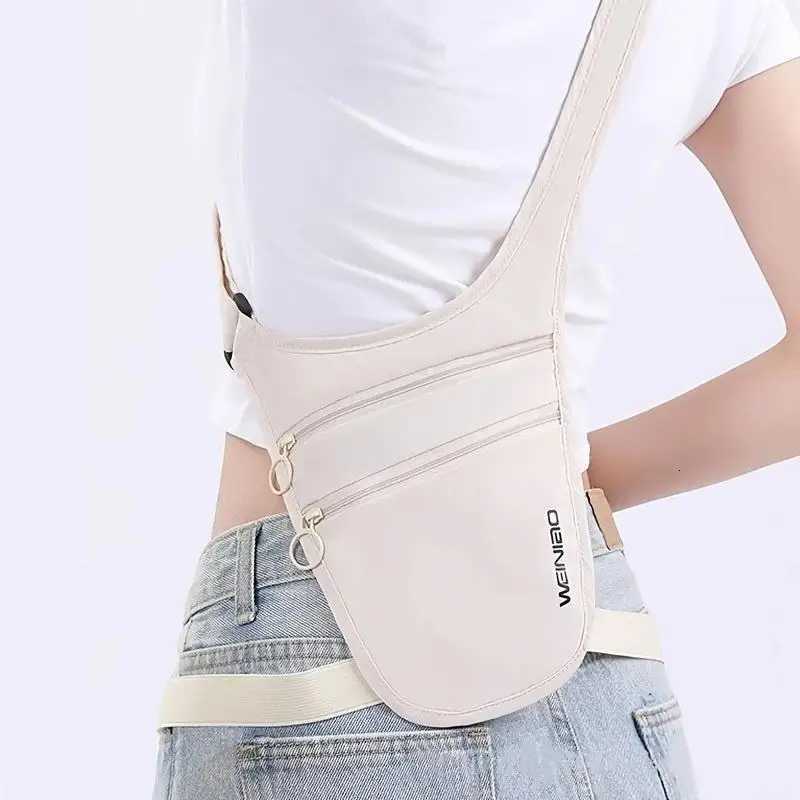 1Pc Polyester Travel Anti-Theft Waist Bag with RFID Blocking Hidden Passport Wallet for Europe Tours Secure Crossbody PouchT251126