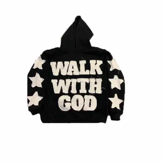 Hip Hop Style 3D Printed Hoodie Sweatshirt Unique Design Star Letter Print Personalized Trendy Chinese Brand Womens Clothing J251136
