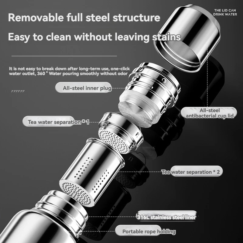 15L Thermos For Tea Stainless Stee Insulated Coffee Bottle Water Bottles Vacuum Flask Mug Thermal Containers Cup 251114 W260226