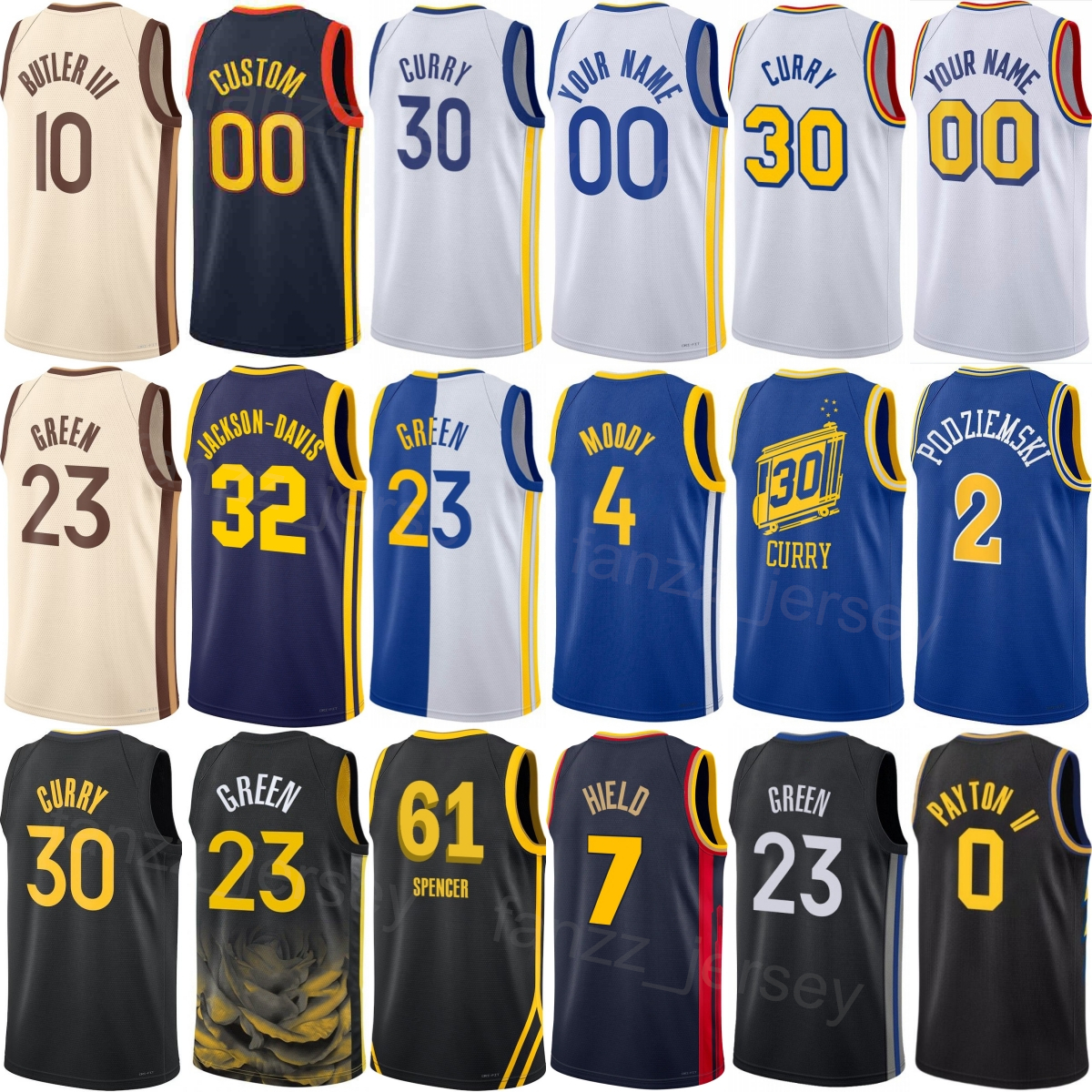 Printed Man 2026 City Basketball Pat Spencer Jersey 61 Woman Youth Trayce Jackson-Davis 32 Gary Payton II 0 Gui Santos 15 Buddy Hield 7 Quinten Post 21 Al Horford 20