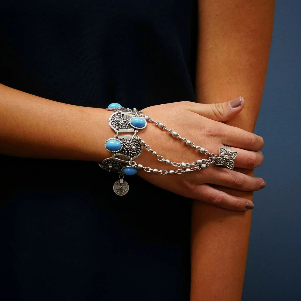 Bohemian Tribal Ethnic Bracelet Indian Vintage Turquoise Gypsy Festival Travel Female Male African Jewelry 250425