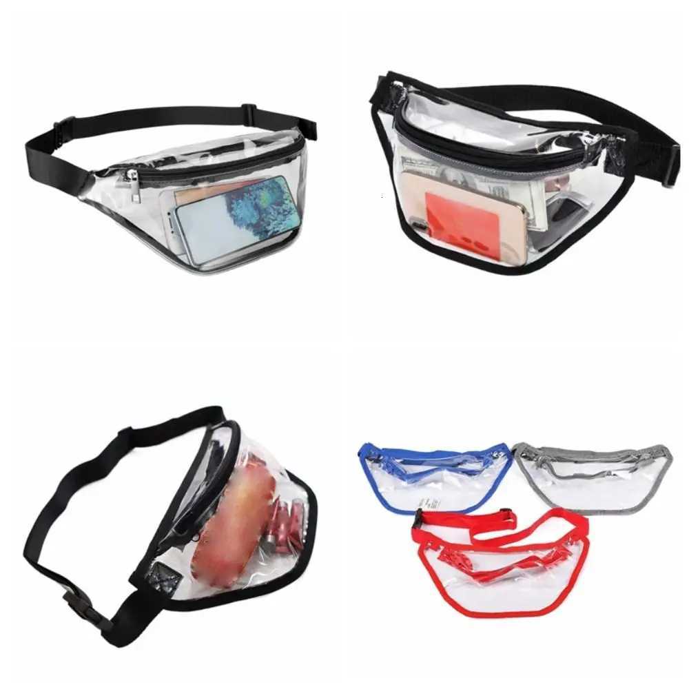 Waterproof Transparent Waist Bag Zipper Half Moon Belt Bag PVC Chest Bag Simple Water-Sprinkling Festival Clear Crossbody BagT251126