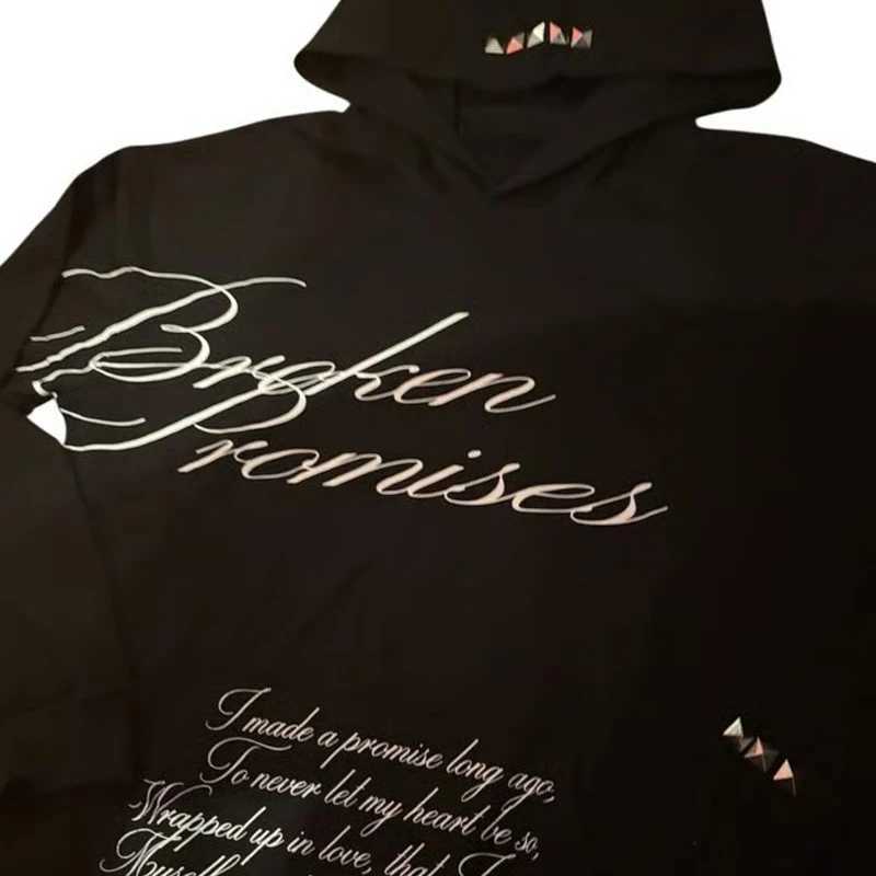 American Neo Gothic Punk Harajuku Y2K Letter Pattern Womens Hip Hop Street Wear Retro Fashion Loose Cotton Long Sleeve T-shirt J251136