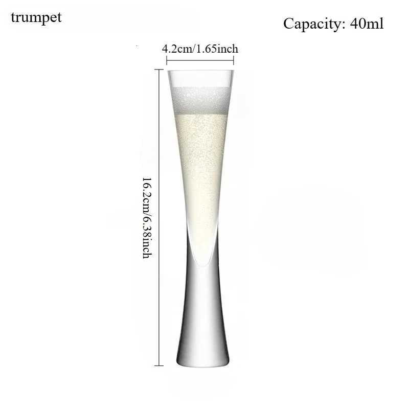 Handleless Champagne Glasses Glitter Flutes Clear Cups Bubble Wine Tulip Cocktail For Bar Party Gift Wedding Bubbly Wine Glasses C251126