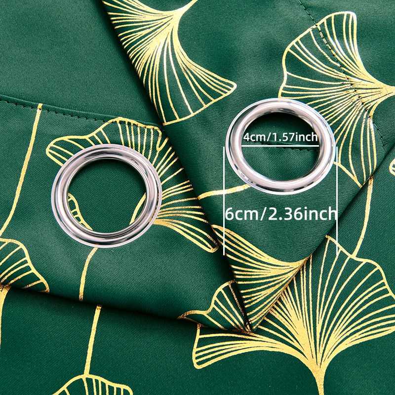 Curtain Christmas 1 piece of blackout curtains gold leaf ginkgo leaf curtains room light-reducing heat-insulating and noise-reducing curtains Y251126