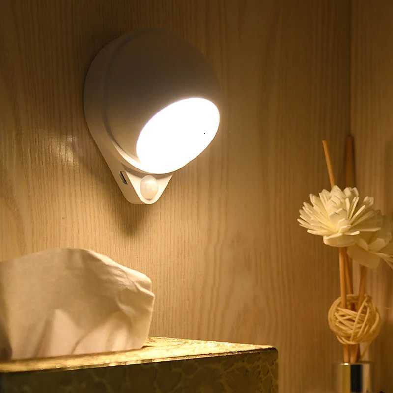 Dimmable Motion Sensor Cabinet LED Light USB Charging Night Light Touch Switch Light Stair Corridor Wall Light 18650 Battery M251126