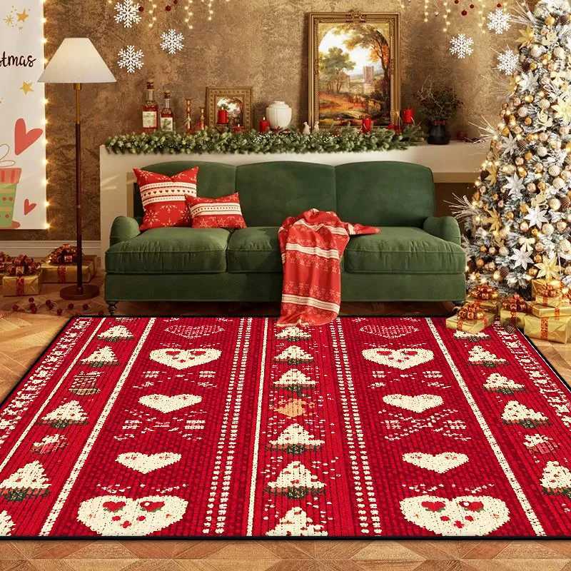 American Christmas Tree Decoration Living Room Rug Easy Clean Fluffy Carpet for Bedroom Bedside Large Area Non-slip Mat for KidsM251126