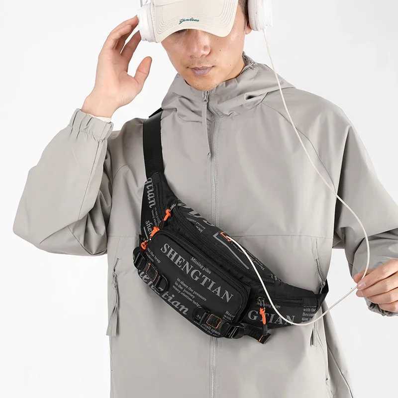 Mens Waterproof Nylon Waist Pack - Lightweight Running Belt Bag for Travel Sports Outdoor ActivitiesT251126