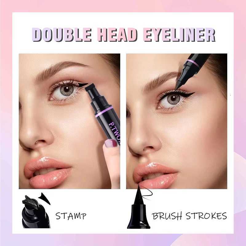 PTWOP Black Eyeliner Pencil Liquid Eye Liner Waterproof Quick Drying Long Lasting Black Eyeliner for Eye Makeups 2 Pcs/LotT251126