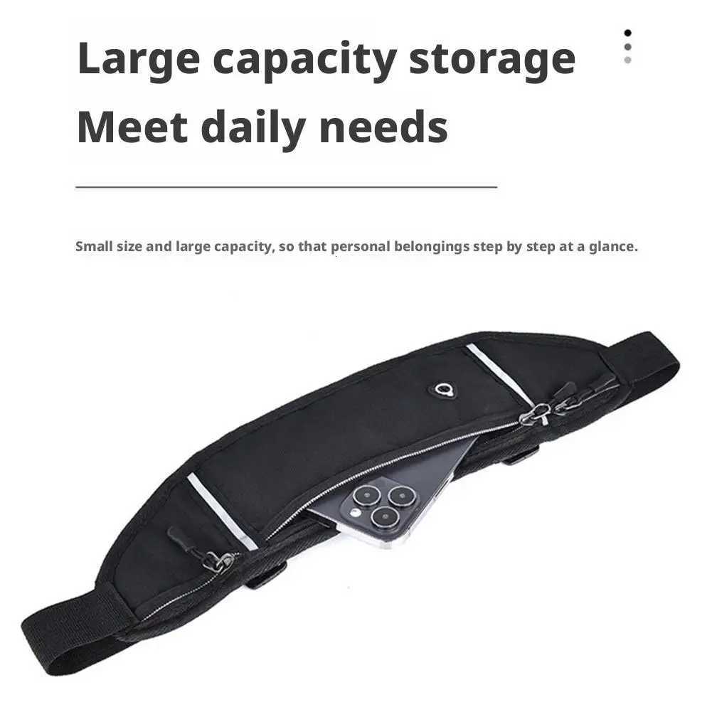 Running Waist Bag Lightweight Waterproof Reflective Strip Waist Fanny Pack Gym Sport Running Waist Pack Adjustable Elastic StrapT251126
